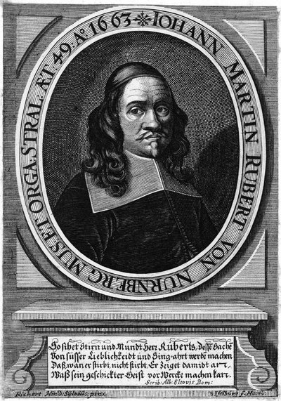 Organist and Composer Johann Martin Rubert (ca. 1614-1677) by Bartholomé Iselburg